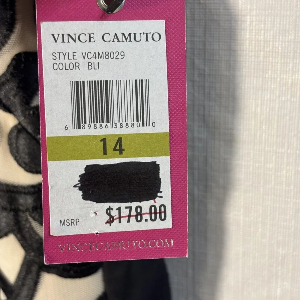 Vince Camuto Sleeveless Dress, Velvet Textured Pattern, Back Zipper Closure 14 - Picture 13 of 14